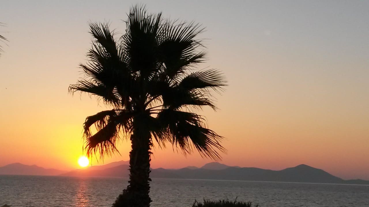 Sonnenuntergang vom Balkon Costa Angela Seaside Resort