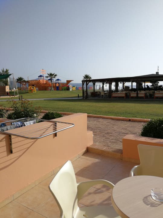 Ausblick von der Zimmerterrasse Kiani Beach Resort Family All Inclusive