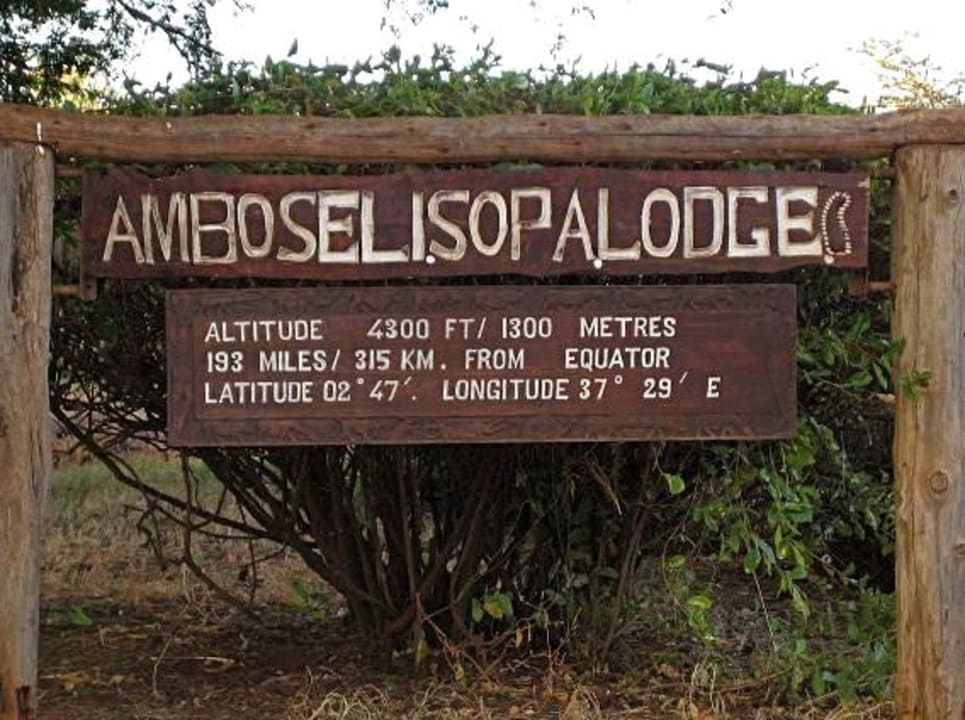Info Schild Hotel Amboseli Sopa Lodge