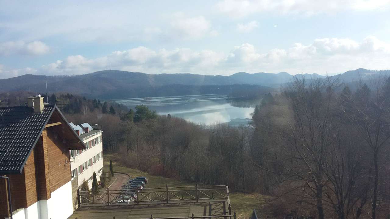 Widok z sali konferencyjnej Hotel Skalny Spa Bieszczady