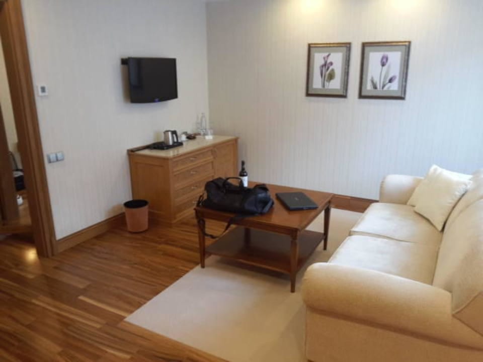 Wohnzimmer der Suite Retro Riverside Wellness Resort