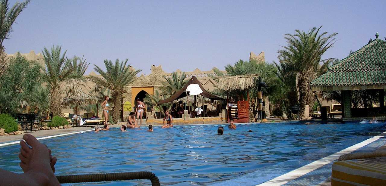 Vista de la piscina Kasbah Hotel Xaluca Arfoud