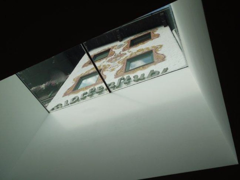 Blick durch die Glaskuppel Hotel Glockenstuhl