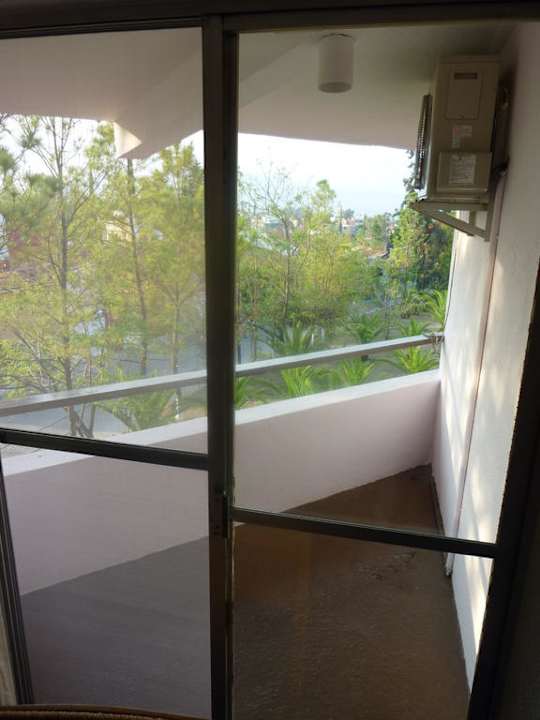 Blick auf den Minibalkon Hotel San Felipe Mision Oaxaca