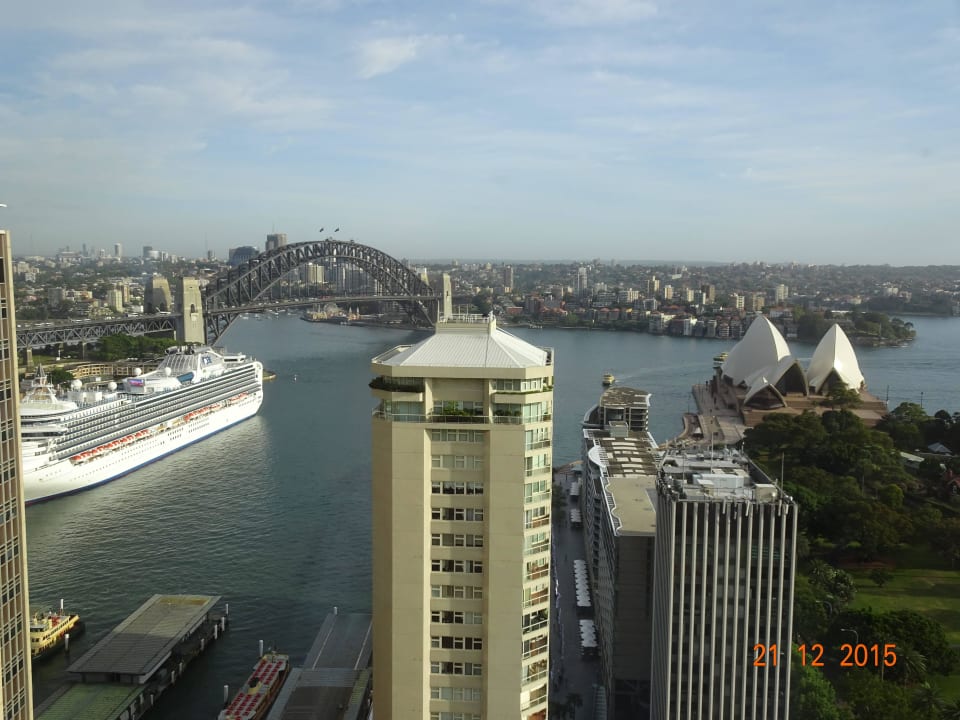 Blick vom Pool auf den Hafen Hotel InterContinental Sydney