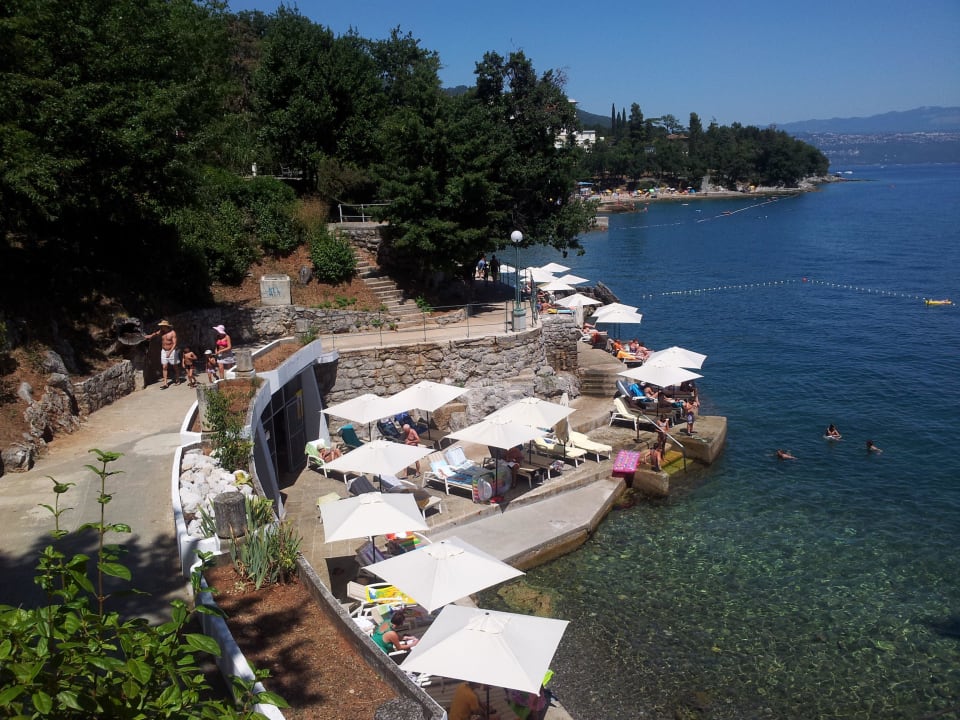 Uferpromenade (12 km lang) und Hotelstrand Hotel Excelsior - Liburnia