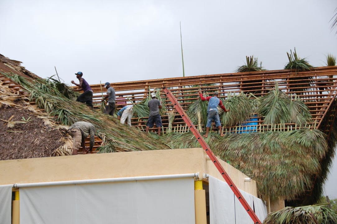 Neues Lobbydach aus Palmen Punta Cana Princess All Suites Resort & Spa