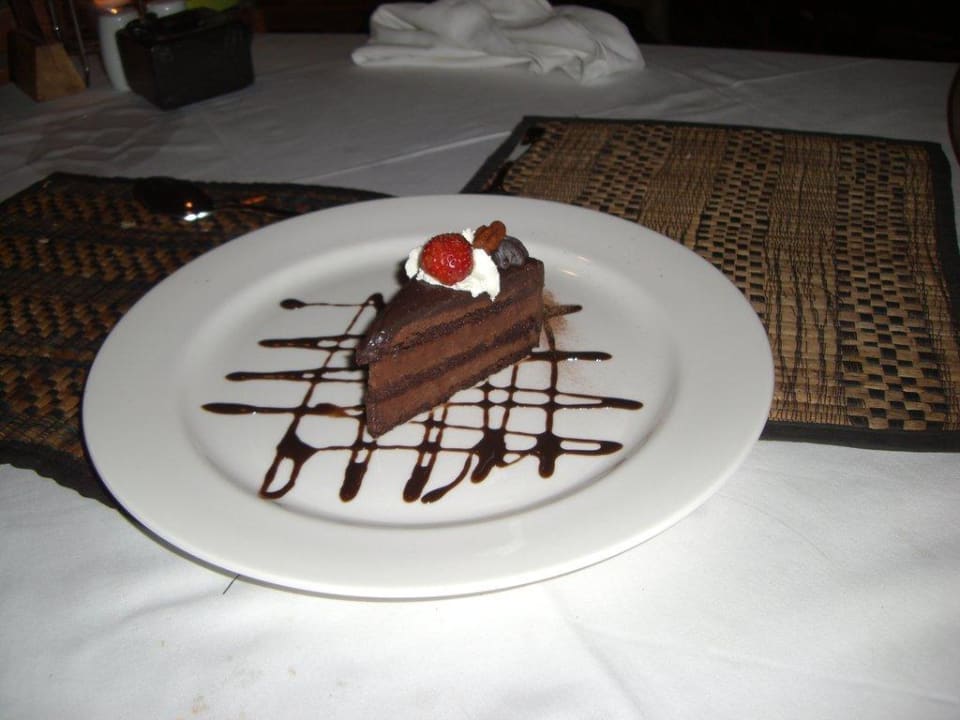 Der leckerste Schokokuchen im Restaurant Tropical The Westin Resort Nusa Dua, Bali