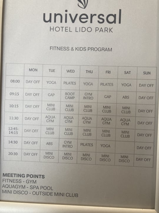 Sport & Freizeit Universal Hotel Lido Park & Spa