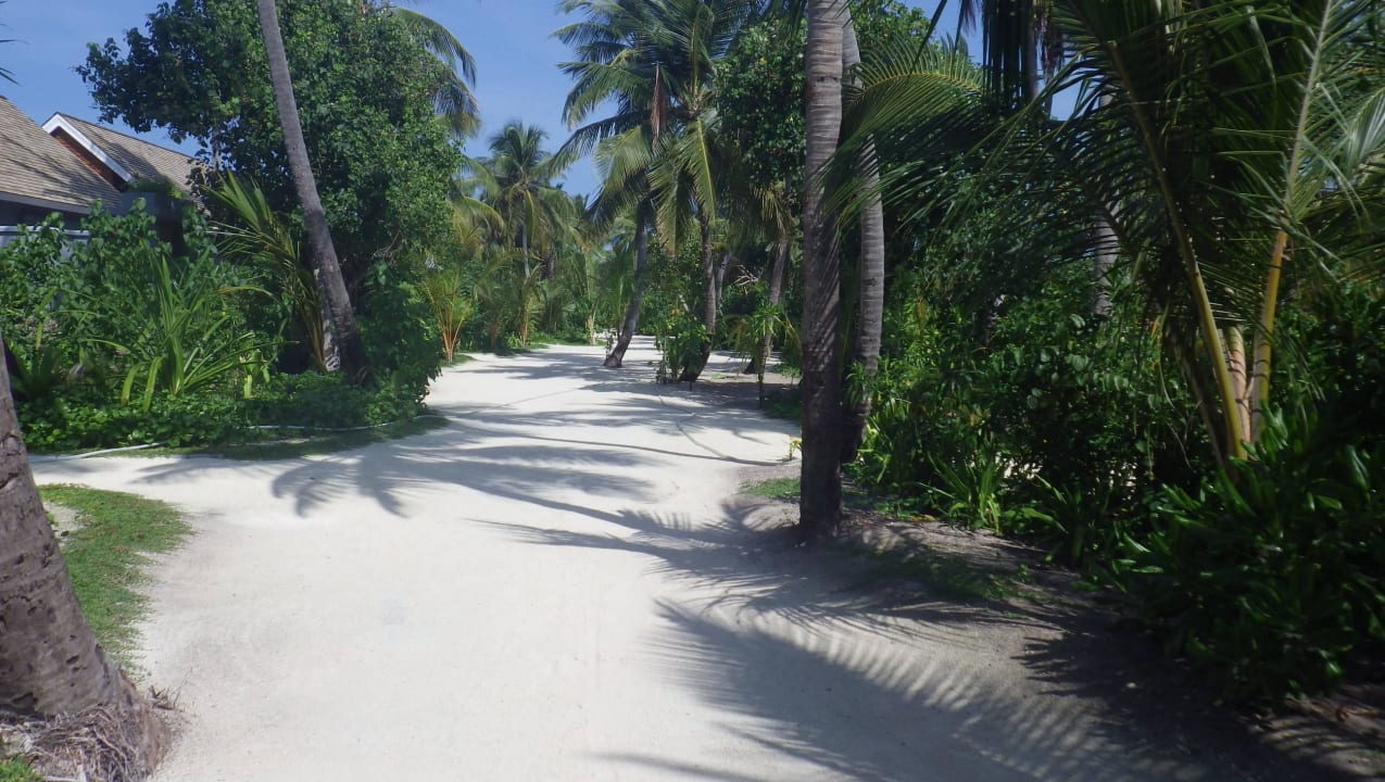 Links und rechts 2stöckige Familienvillen Kuramathi Maldives