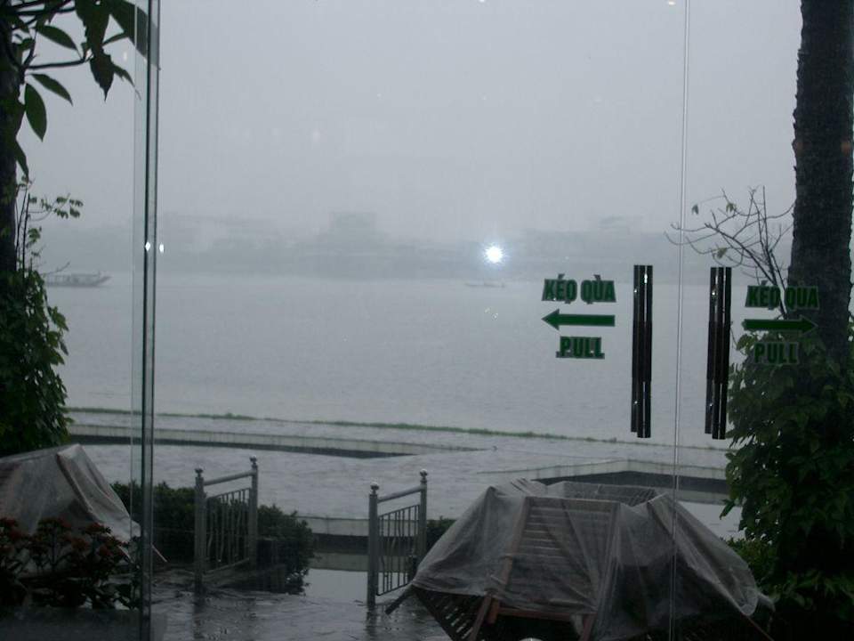 Aussicht beim Frühstück Hotel Huong Giang