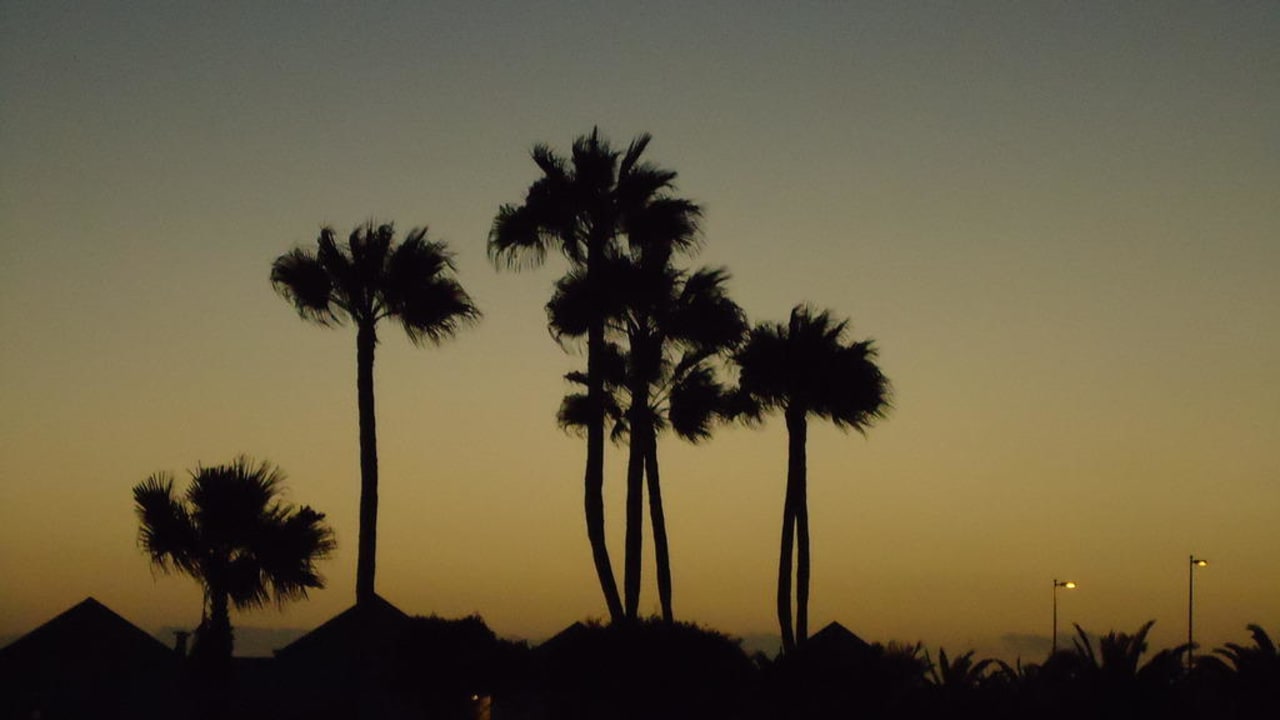 Sonnenuntergang am Pool Hotel Riu Gran Canaria
