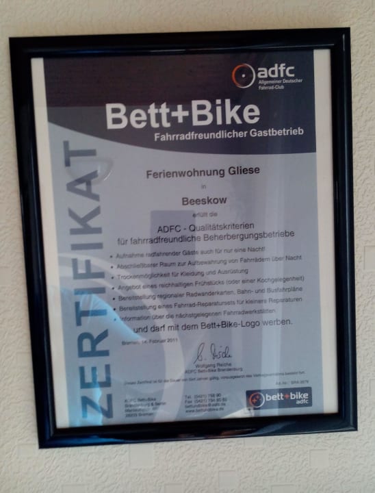 Ferienwohnung Gliese in Beeskow Ferienwohnung Gliese