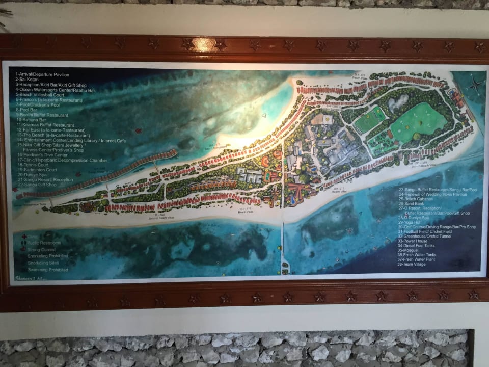 Inselkarte an der Rezeption Kuredu Island Resort & Spa