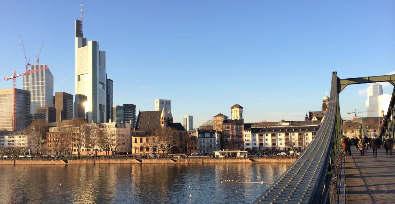 Outside the hotel INNSIDE by Meliá Frankfurt Eurotheum