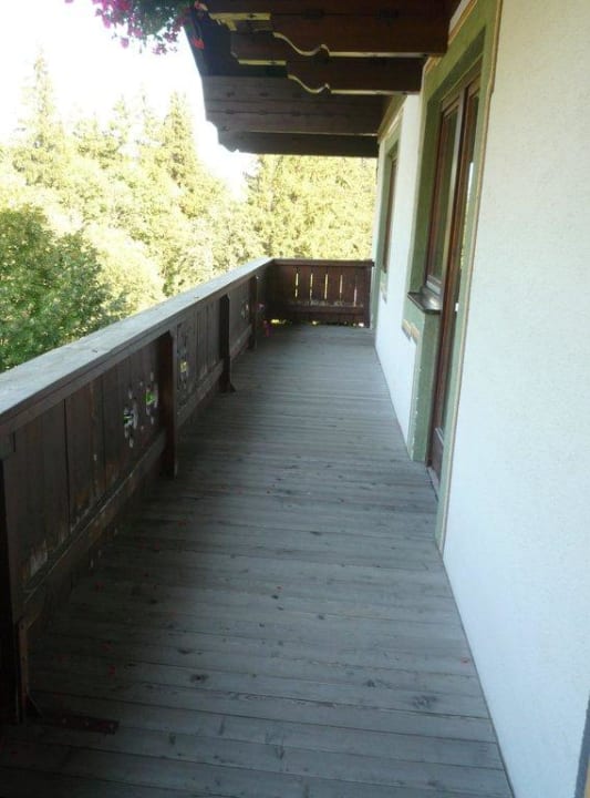 Gemeinschaftsbalkon der Doppelzimmer Biohotel Rupertus