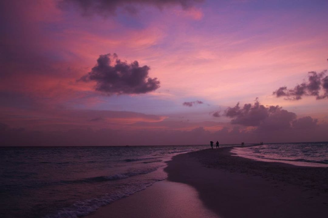 Sonnenuntergang Sandbank Kuramathi Maldives