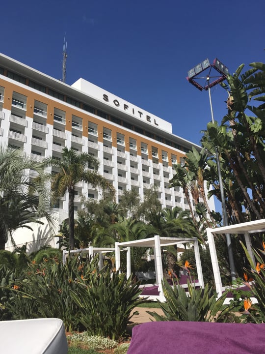 Blick vom Liege an Pool Hotel Sofitel Rabat Jardin Des Roses