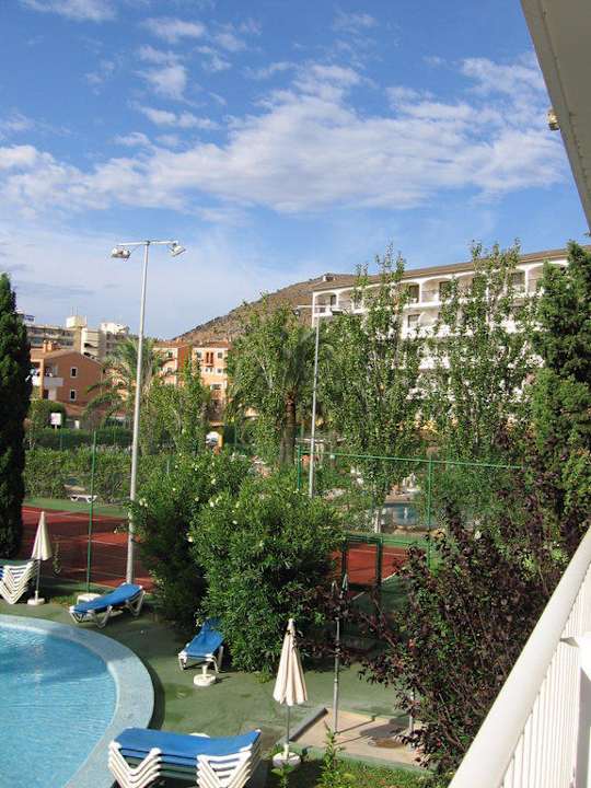 Pool vom Zimmer 111 aus gesehen. JS Hotel Sol de Alcudia