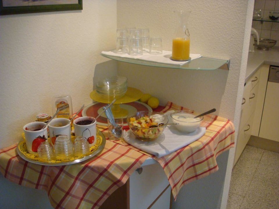 Die "süsse Ecke" des Frühstückbuffets Ferienappartements Gilde-Haus