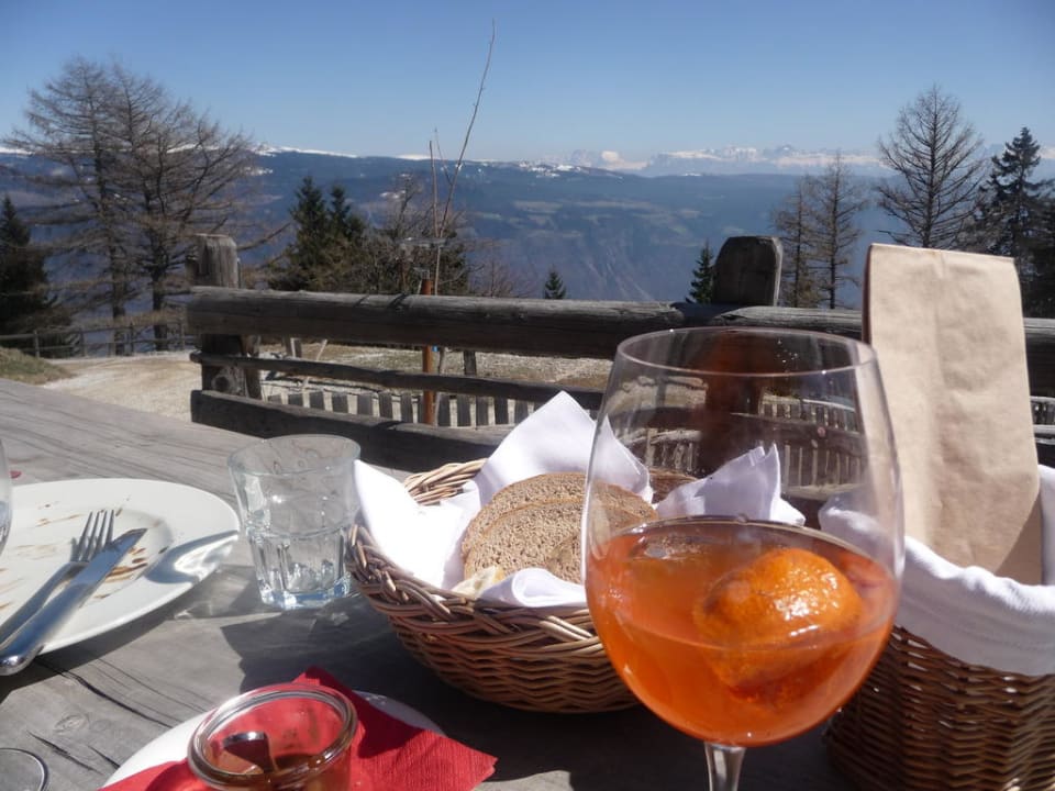 Blick von der Terrasse Vigilius Mountain Resort