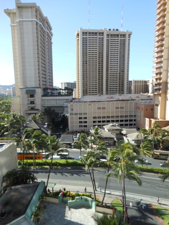 Ausblick auf angrenzende Hotels Hotel Ramada Plaza Waikiki
