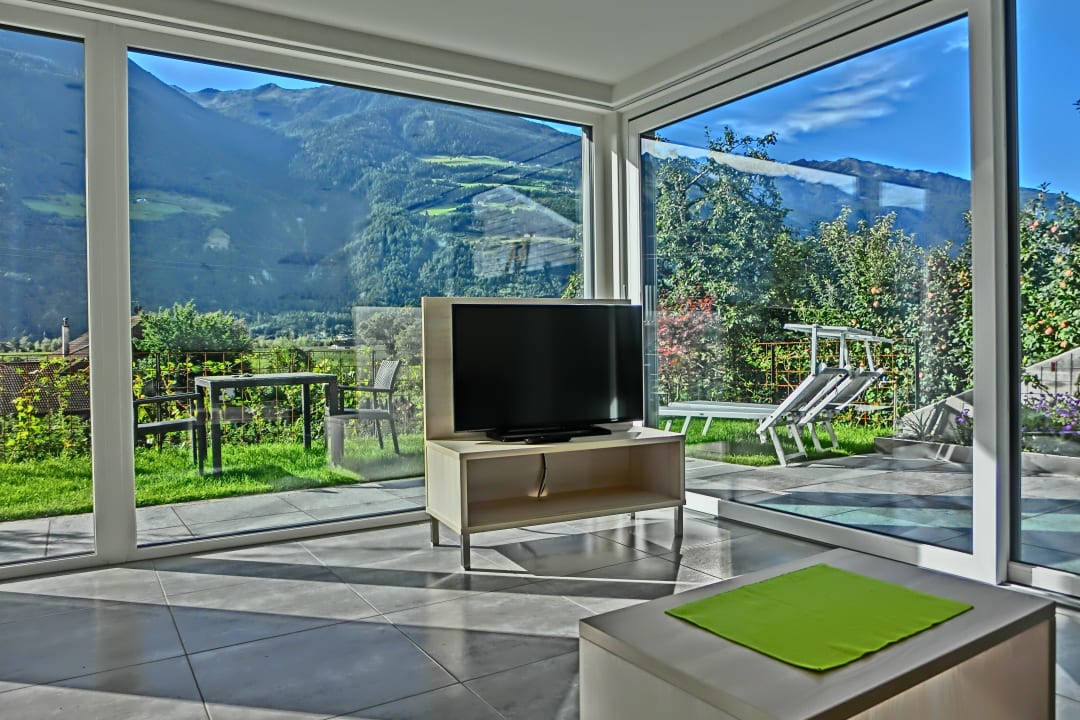 Aussicht vom Wohnzimmer der Ferienwohnung Weinreichhof