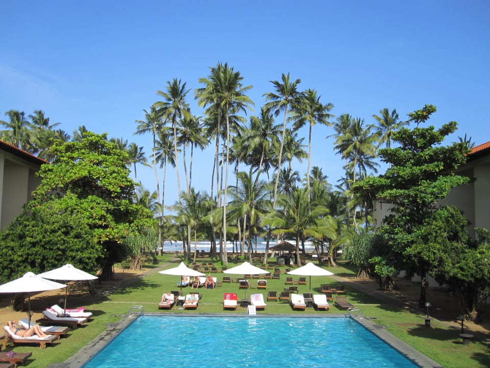 Blick von der Restaurantterrasse Mermaid Hotel & Club