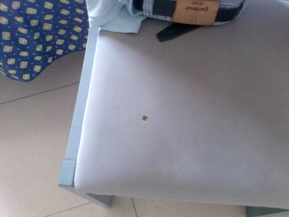 Stuhl mit Zigarettenloch HL Sahara Playa