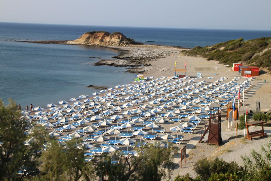 Blick von oben auf den Strand Rodos Princess Beach Hotel & Spa