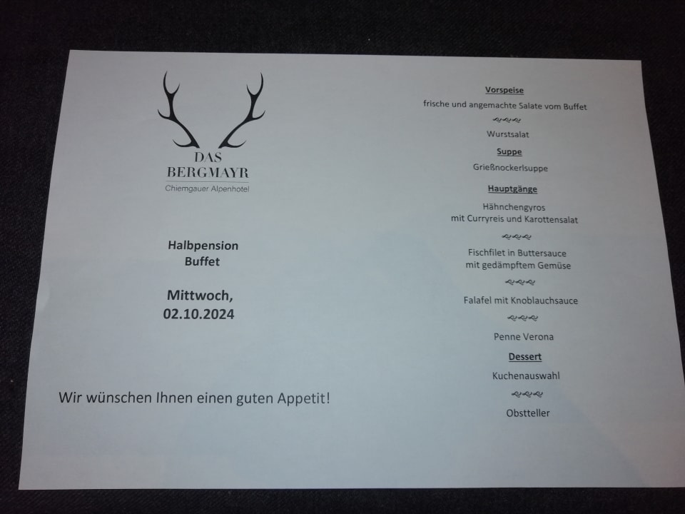 Gastro Das Bergmayr - Chiemgauer Alpenhotel
