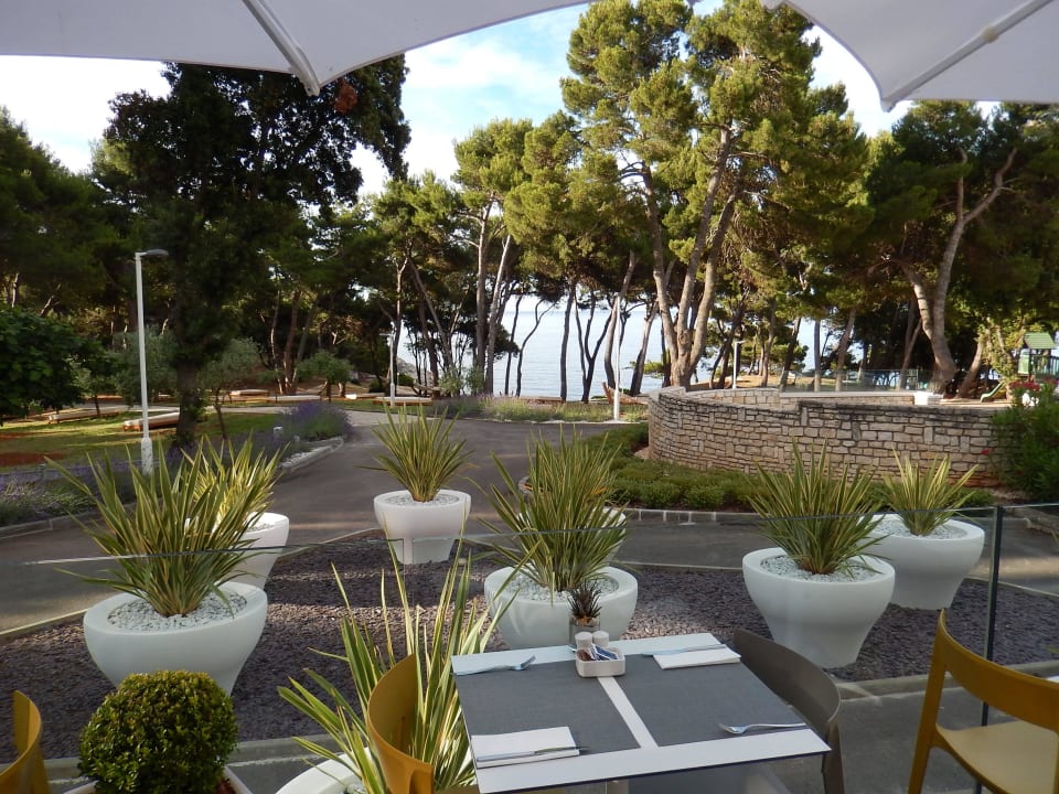 Blick von der Terrasse des Restaurants Park Plaza Arena Pula