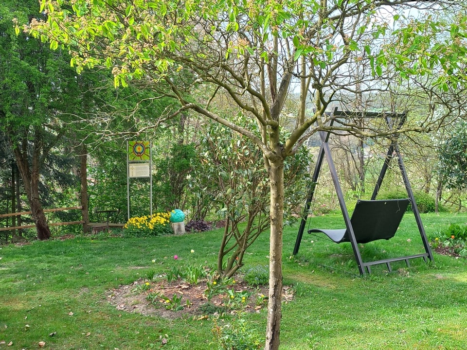 Gartenanlage Spirit & SPA Hotel Birkenhof am Elfenhain