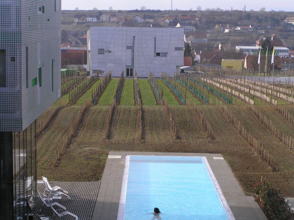 Blick vom Hotel auf das Weinmuseum "Loisium" LOISIUM Wine & Spa Hotel Langenlois
