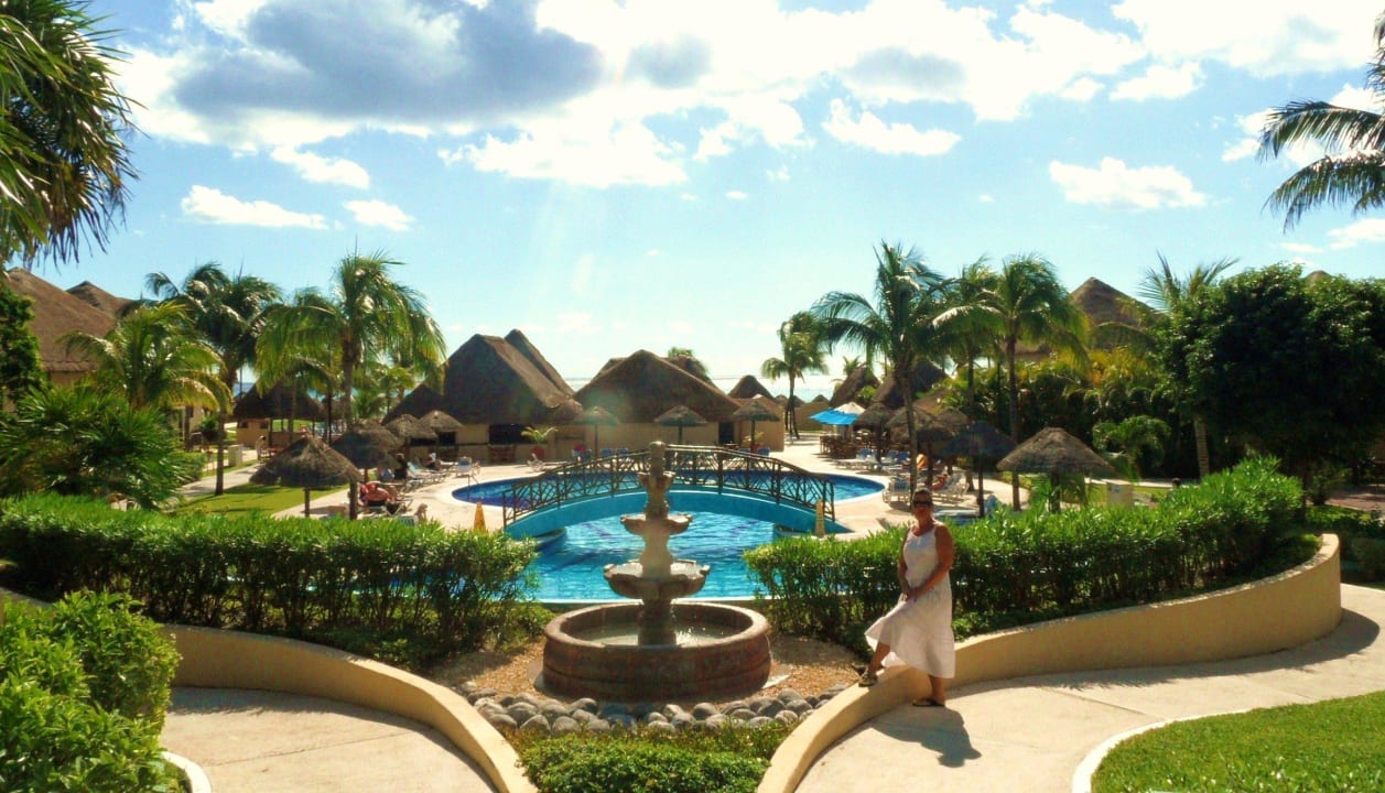 Blick von den Bungalows zum Beach Allegro Playacar