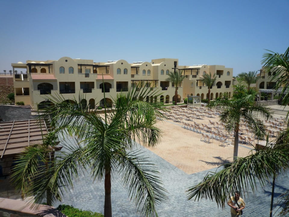 Ausblick zur Animationsbühne Stella Garden Resort & Spa, Makadi Bay