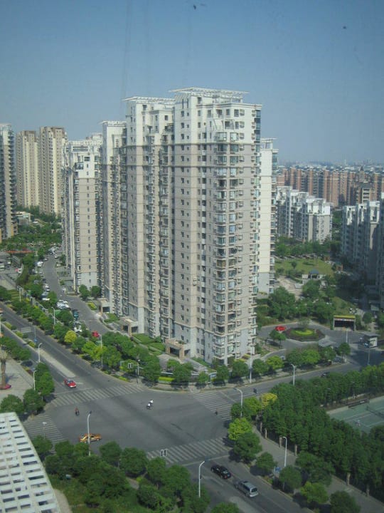 Blick vom Schreibtisch Grand Mercure Shanghai Century Park