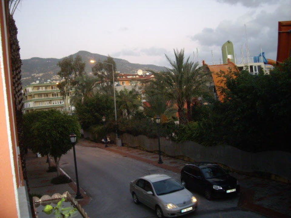 Blick vom Balkon Hotel Aslan City Kleopatra