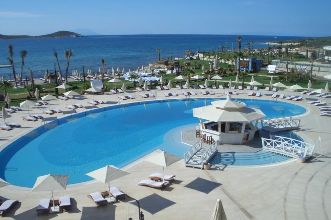 Blick vom Zimmer auf den  Pool Cocos The Club Solto