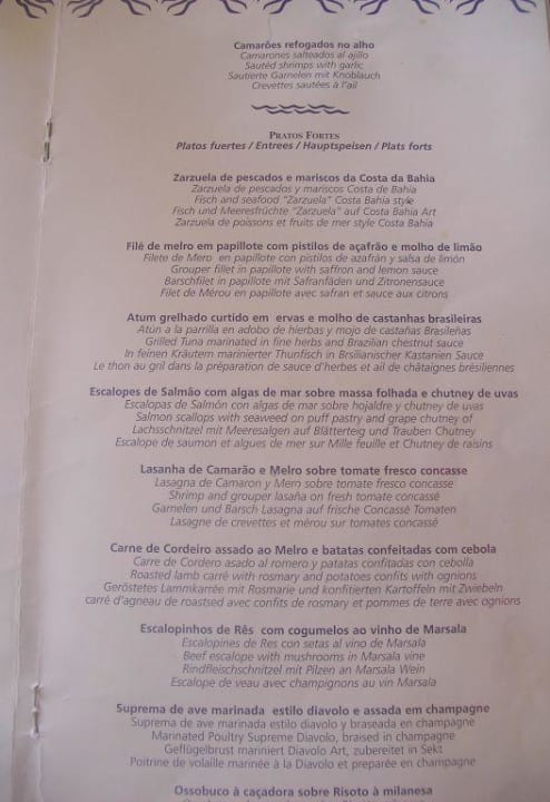 Hauptspeisen des mediterranen Restaurants Iberostar Waves Bahia