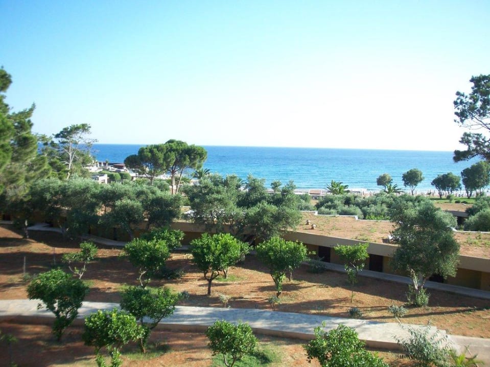 Blick aus dem Hotelzimmer zum Meer Kernos Beach Hotel & Bungalows