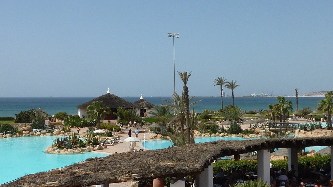 Herrlicher Blick vom Balkon Hotel Riu Tikida Dunas