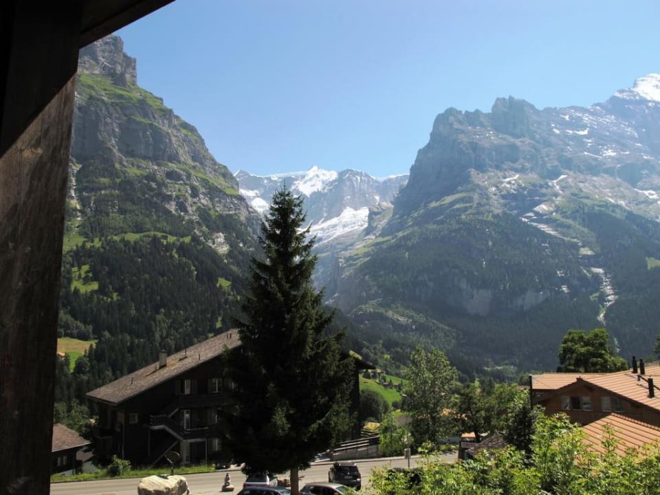 View of Unterergletscher from Room 105 Hotel Lauberhorn