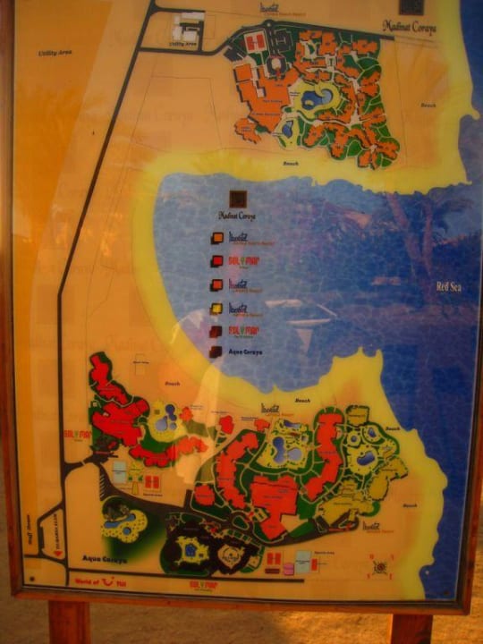 Umgebungskarte der Hotelanlagen der Bucht Steigenberger Coraya Beach - Adults only