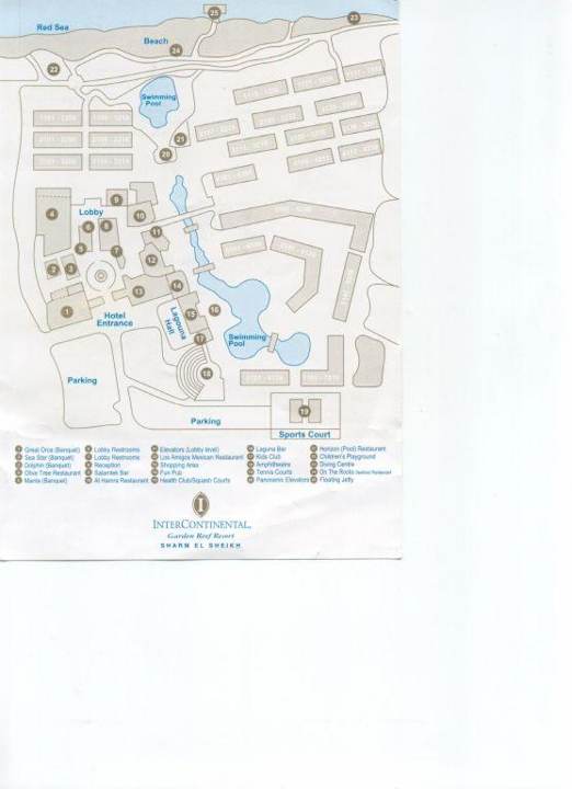 Querschnitte der Anlage Hotel Continental Garden Reef Resort