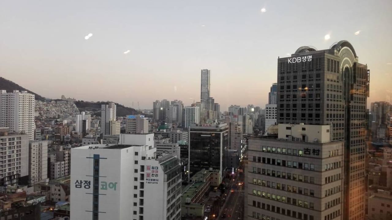 View from reception/ restaurant area Hotel Ibis Ambassador Busan