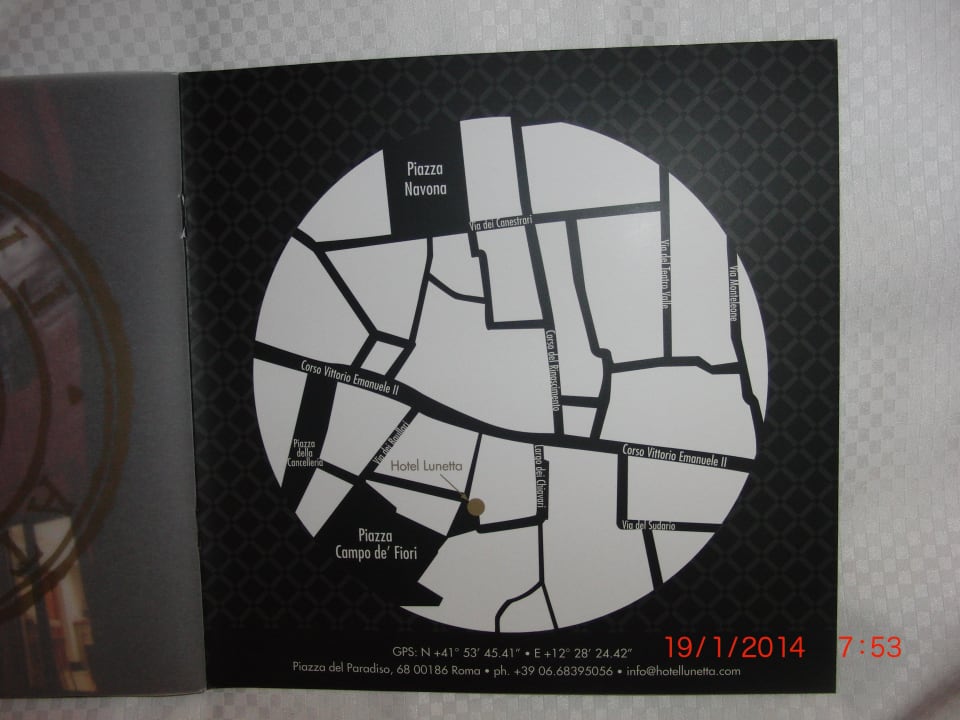 Zeichenkarte-Umgebung Hotel Lunetta Hotel Lunetta