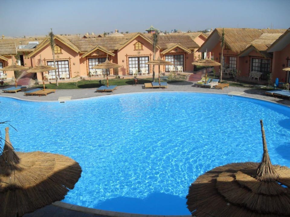 Vue de la chambre sur une des piscines Pickalbatros Jungle Aqua Park Resort - Neverland Hurghada