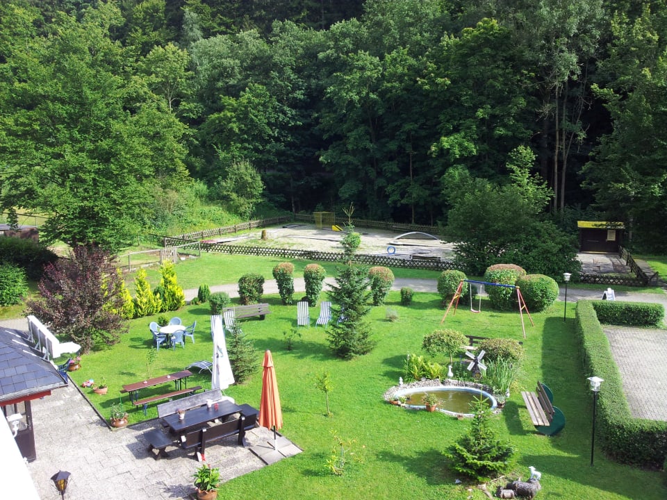 Blick vom Balkon Landhotel Kunzental