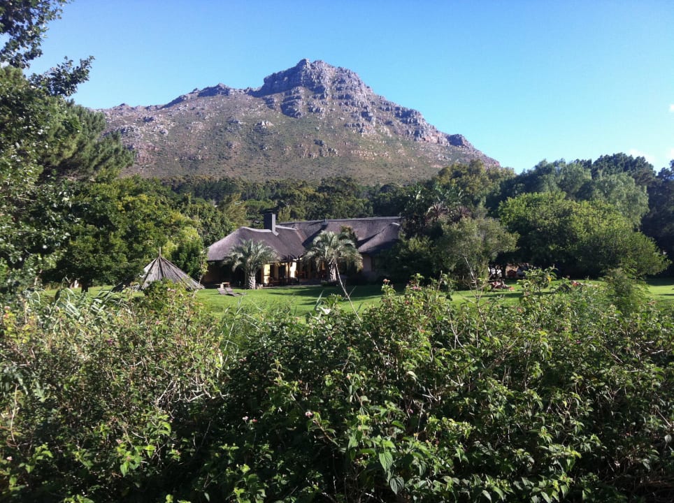 Großer Garten vor dem Haupthaus Thulani River Lodge Gästehaus